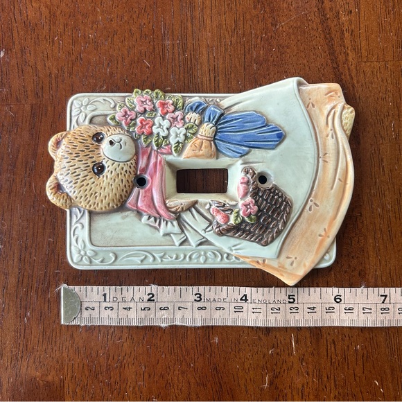 Vintage Takahashi Ceramic 3D Single Light Switch Plate Cover EUC - Picture 3 of 5